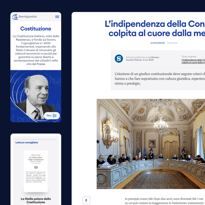 Libertà e Giustizia \ Redesign and dev